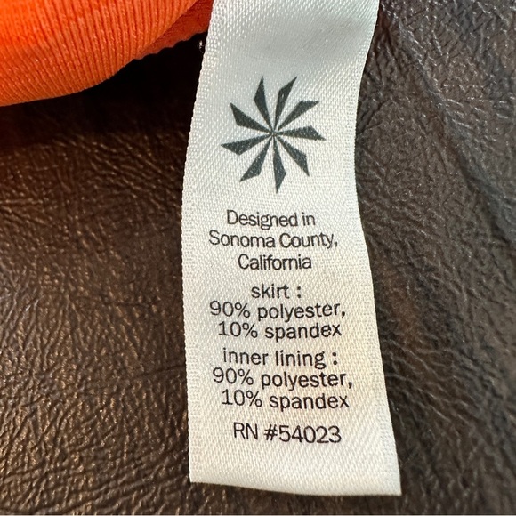Athleta Swagger Tiered Skirt with Shorts Neon Orange Sz XS - Picture 9 of 14